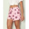 GYS Pajama Shorts for Women – Viscose Made from Bamboo, Soft Sleep Shorts Stretchy Sleepwear Casual Pj Bottoms(Pink Coffee Cup)
