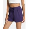 GYS Pajama Shorts for Women – Viscose Made from Bamboo, Soft Sleep Shorts Stretchy Sleepwear Casual Pj Bottoms(Purple)