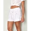 GYS Pajama Shorts for Women – Viscose Made from Bamboo, Soft Sleep Shorts Stretchy Sleepwear Casual Pj Bottoms(White Stars)