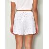 GYS Pajama Shorts for Women – Viscose Made from Bamboo, Soft Sleep Shorts Stretchy Sleepwear Casual Pj Bottoms(White Stars)