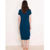 GYS Premium Bamboo Viscose Women’s Nightgowns Short Sleeve V Neck Summer Pajama Dress(Ink Blue)