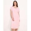 GYS Premium Bamboo Viscose Women’s Nightgowns Short Sleeve V Neck Summer Pajama Dress(Pink)