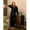 GYS Premium Bamboo Viscose Women’s Pajama Sets Long Sleeve Button Down 2 Pieces Sleep Sets(Black)