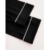 GYS Premium Bamboo Viscose Women’s Pajama Sets Long Sleeve Button Down 2 Pieces Sleep Sets(Black)