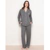 GYS Premium Bamboo Viscose Women’s Pajama Sets Long Sleeve Button Down 2 Pieces Sleep Sets(Dark Heather Grey)