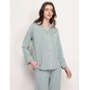 GYS Premium Bamboo Viscose Women’s Pajama Sets Long Sleeve Button Down 2 Pieces Sleep Sets(Light Greyish Green)