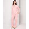 GYS Premium Bamboo Viscose Women’s Pajama Sets Long Sleeve Button Down 2 Pieces Sleep Sets(Pink)