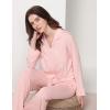 GYS Premium Bamboo Viscose Women’s Pajama Sets Long Sleeve Button Down 2 Pieces Sleep Sets(Pink)