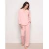 GYS Premium Bamboo Viscose Women’s Pajama Sets Long Sleeve Button Down 2 Pieces Sleep Sets(Pink)