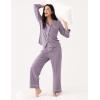 GYS Premium Bamboo Viscose Women’s Pajama Sets Long Sleeve Button Down 2 Pieces Sleep Sets(Violet)