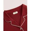GYS Premium Bamboo Viscose Women’s Pajama Sets Long Sleeve Button Down 2 Pieces Sleep Sets(Wine Red)