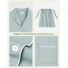 GYS Premium Women’s Nightgowns Button Down Sleepshirt Long Sleeve Notch Collar Boyfriend Nightshirt(Light Greyish Green)
