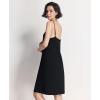 GYS Sleeveless Nightgowns for Women Soft Bamboo Viscose Full Slip Spaghetti Strap Camisole Under Dress(Black)