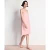 GYS Sleeveless Nightgowns for Women Soft Bamboo Viscose Full Slip Spaghetti Strap Camisole Under Dress(Pink)