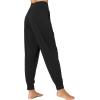 GYS Women Pajama Pants Bamboo Viscose High-Waist Soft Sleep Bottoms with Pockets(Black)