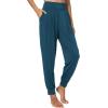 GYS Women Pajama Pants Bamboo Viscose High-Waist Soft Sleep Bottoms with Pockets(Lake Blue)