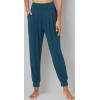 GYS Women Pajama Pants Bamboo Viscose High-Waist Soft Sleep Bottoms with Pockets(Lake Blue)