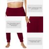 GYS Women Pajama Pants Bamboo Viscose High-Waist Soft Sleep Bottoms with Pockets(Wine)