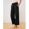 GYS Women Pajama Pants Bamboo Viscose Soft Comfy Casual Sleep Bottoms with Pockets(Black)