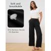 GYS Women Pajama Pants Bamboo Viscose Soft Comfy Casual Sleep Bottoms with Pockets(Black)