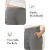 GYS Women Pajama Pants Bamboo Viscose Soft Comfy Casual Sleep Bottoms with Pockets(Dark Heather Grey)