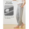 GYS Women Pajama Pants Bamboo Viscose Soft Comfy Casual Sleep Bottoms with Pockets(Heather Grey)