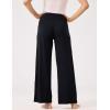 GYS Women Pajama Pants Wide Leg Drawstring Soft Sleep Pants, Viscose Made from Bamboo(Black)