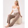 GYS Women Pajama Pants Wide Leg Drawstring Soft Sleep Pants, Viscose Made from Bamboo(Camel)