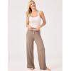 GYS Women Pajama Pants Wide Leg Drawstring Soft Sleep Pants, Viscose Made from Bamboo(Camel)