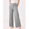 GYS Women Pajama Pants Wide Leg Drawstring Soft Sleep Pants, Viscose Made from Bamboo(Heather Grey)