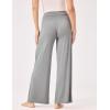 GYS Women Pajama Pants Wide Leg Drawstring Soft Sleep Pants, Viscose Made from Bamboo(Heather Grey)