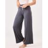 GYS Women Pajama Pants Wide Leg Drawstring Soft Sleep Pants, Viscose Made from Bamboo(Reddish Grey)