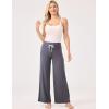 GYS Women Pajama Pants Wide Leg Drawstring Soft Sleep Pants, Viscose Made from Bamboo(Reddish Grey)