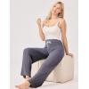 GYS Women Pajama Pants Wide Leg Drawstring Soft Sleep Pants, Viscose Made from Bamboo(Reddish Grey)