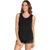 GYS Women Tank Tops Loose Fit Summer Basic Sleeveless Tops Bamboo Viscose Pajama Shirts(Black)