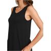 GYS Women Tank Tops Loose Fit Summer Basic Sleeveless Tops Bamboo Viscose Pajama Shirts(Black)
