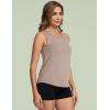 GYS Women Tank Tops Loose Fit Summer Basic Sleeveless Tops Bamboo Viscose Pajama Shirts(Camel)