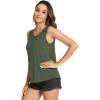 GYS Women Tank Tops Loose Fit Summer Basic Sleeveless Tops Bamboo Viscose Pajama Shirts(Dark Green)