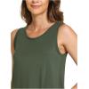 GYS Women Tank Tops Loose Fit Summer Basic Sleeveless Tops Bamboo Viscose Pajama Shirts(Dark Green)