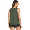 GYS Women Tank Tops Loose Fit Summer Basic Sleeveless Tops Bamboo Viscose Pajama Shirts(Dark Green)