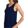 GYS Women Tank Tops Loose Fit Summer Basic Sleeveless Tops Bamboo Viscose Pajama Shirts(Navy)