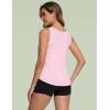 GYS Women Tank Tops Loose Fit Summer Basic Sleeveless Tops Bamboo Viscose Pajama Shirts(Pink)