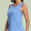 GYS Women Tank Tops Loose Fit Summer Basic Sleeveless Tops Bamboo Viscose Pajama Shirts(Sky Blue)