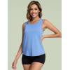 GYS Women Tank Tops Loose Fit Summer Basic Sleeveless Tops Bamboo Viscose Pajama Shirts(Sky Blue)