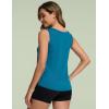 GYS Women Tank Tops Loose Fit Summer Basic Sleeveless Tops Bamboo Viscose Pajama Shirts(Teal Blue)