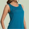 GYS Women Tank Tops Loose Fit Summer Basic Sleeveless Tops Bamboo Viscose Pajama Shirts(Teal Blue)