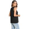GYS Women Tank Tops Loose Fit Summer Basic Sleeveless Tops Bamboo Viscose Pajama Shirts(V-neck Black)
