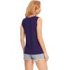 GYS Women Tank Tops Loose Fit Summer Basic Sleeveless Tops Bamboo Viscose Pajama Shirts(V-neck Purple)