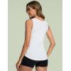 GYS Women Tank Tops Loose Fit Summer Basic Sleeveless Tops Bamboo Viscose Pajama Shirts(White)