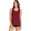 GYS Women Tank Tops Loose Fit Summer Basic Sleeveless Tops Bamboo Viscose Pajama Shirts(Wine)